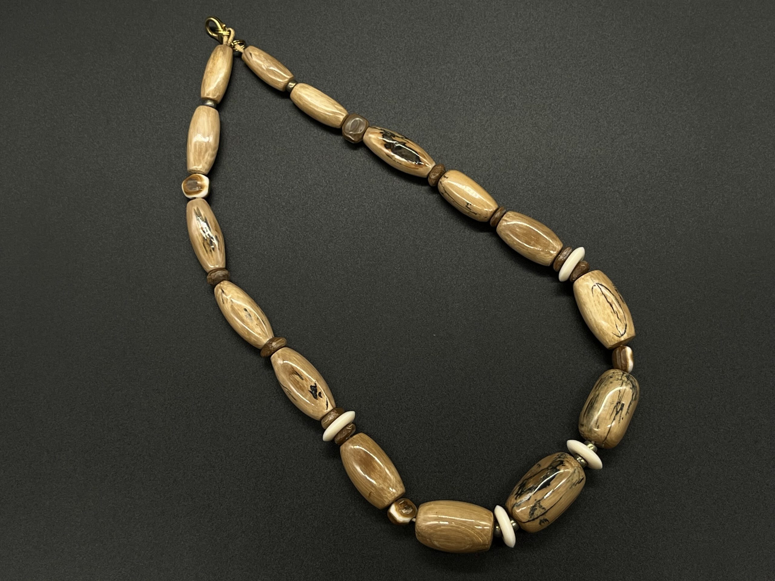 Kette Mammutelfenbeinperlen divers – Bild 3