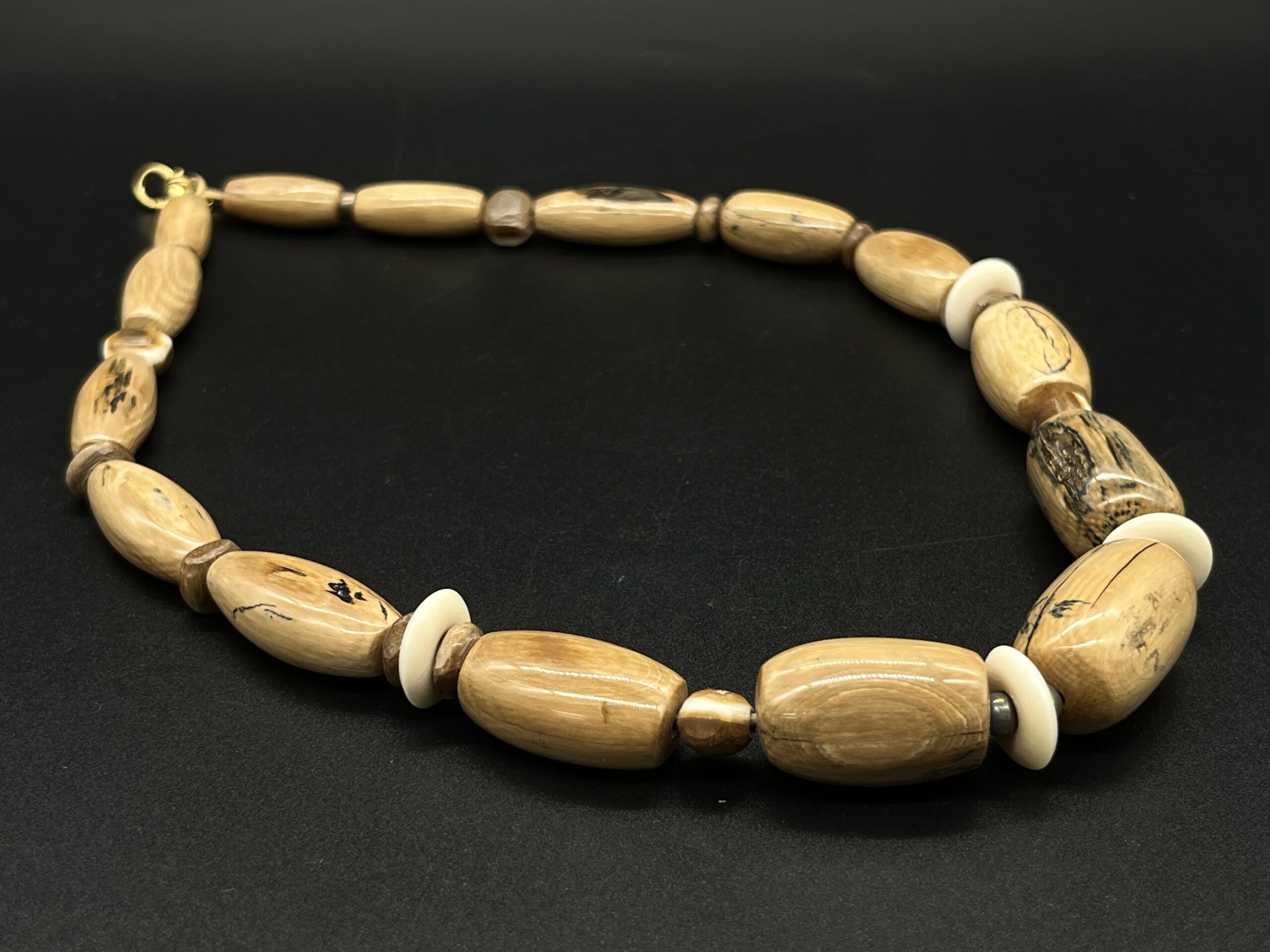 Kette Mammutelfenbeinperlen divers – Bild 2